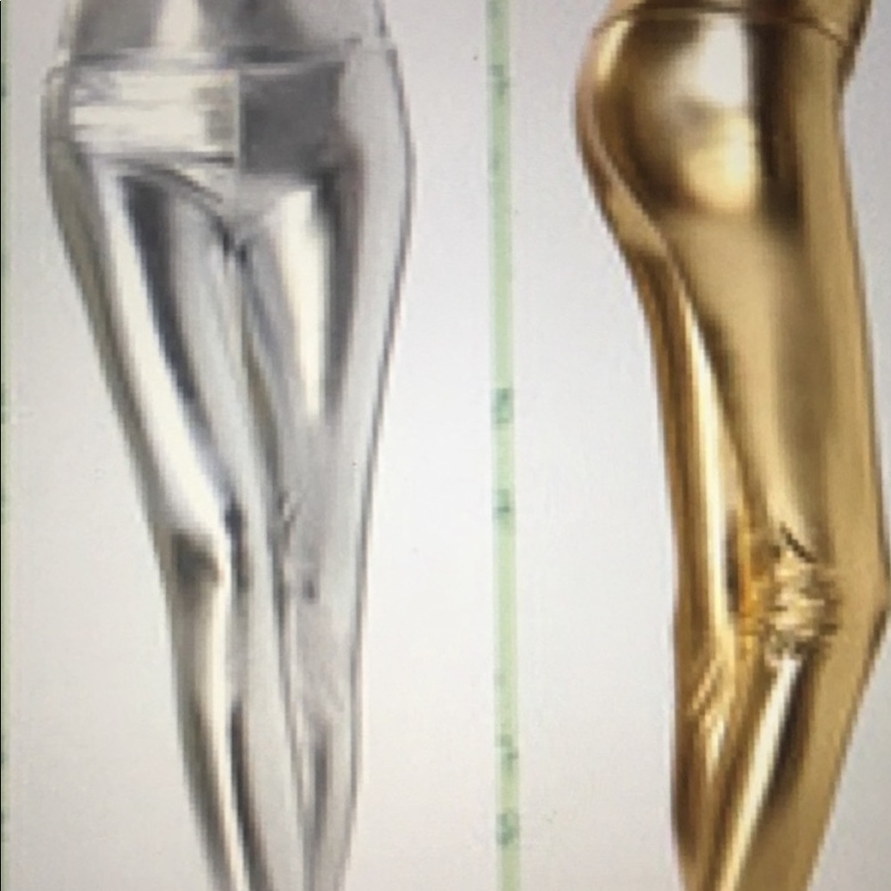 Liquid Metal Silver leggings. Stretchy. From Dottie Mae’s of Kansas City.